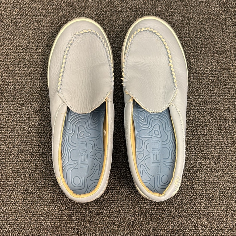 JBU Women’s Garden Ready Blue Loafers with White Trim - Picture 6 of 7
